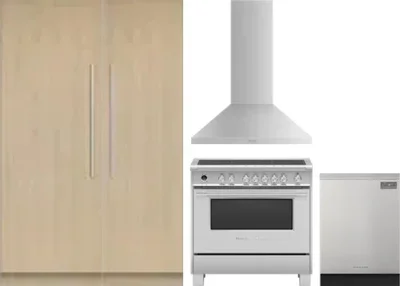 5 Piece Package Includes Refrigerator, Freezer, Range, Hood And Dishwasher